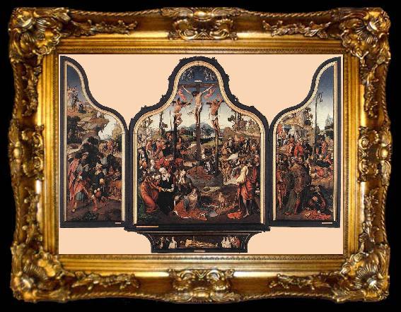 framed  ENGELBRECHTSZ., Cornelis Crucifixion Altarpiece f, ta009-2